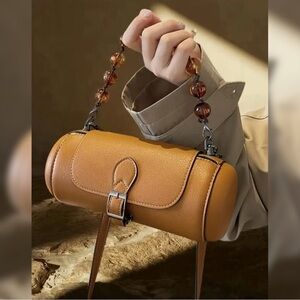 Vintage Vegan Leather Wristlet with Two Straps 👛